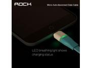 ROCK Original Auto disconnect Data Cable Sync USB Cable For Micro Android Intelligent Control Chip 1m LED phone Cable Line