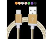 For iPhone Charger Cable Luxury Metal Braided Cable Charging USB Cable Charger Data For iPhone 5 5S 5C6S 6 6 Plus IOS Data