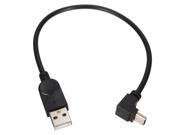 Right Angle Mini USB Cable 28cm Mini USB to USB 2.0 Data Sync Charger Cable for Mobile Phone MP3 MP4 GPS Camera HDD