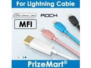 Rock MFI Certified IOS9.0 USB Cable 120cm Nylon Line 8Pin For Apple Lightning iPhone 6 6S 6Plus 6S Plus iPad Air iPod