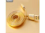 Remax Fast charge 2A gold flat 1m micro usb cable 2.0 mobile phone cable android charger data cable for Samsung Galaxy S3 S4 HTC