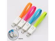 Hot Car Styling Key Chain Ring Micro Mini USB Cable Sync Data Charger Cable for Samsung S4 S5 S6 HTC CA1T