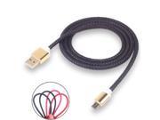 High Quality Mobile Phone Cables Leather Braid USB 2.0 to Micro USB Cable High Speed Charging Data Sync.