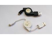 Retractable V8 Mini Micro USB Cable Charger Cables Data Sync For Mobile Phone HTC Samsung galaxy S4 S3 i9300 N7100