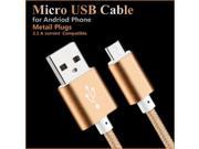 1M Nylon Line and Metal Plug Micro USB Cable for Samsung galaxy S6 S5 S4 Note A3 A5 A7 HTC Sony Sony Xiaomi HTC