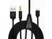 3.5mm Car Stereo Aux Audio Micro USB Sync Data Charger Cable For Samsung HTC LG Android Phones