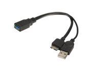 USB 3.0 Female To Micro USB 3.0 USB 2.0 Male OTG Y Cable Adapter For Samsung Note3 N9000 N9005 N9006 N9002 N9008v
