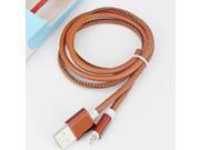 8Pin USB Cable PU Leather Cover Line For IOS Iphone 6 6S Plus SE Ipad mini Pro USB Charger Or AC Adapter Wire