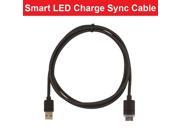 1.2M USB 3.0 Cable Smart LED Charge Sync Cable for Samsung Galaxy Note III S5 LED USB Cable
