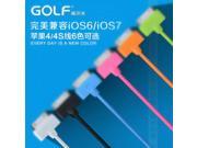 GOLF USB Data Sync Charging Cable Cord for iPhone 4 4s iPod Touch 4 Nano 6 iPad 1 2 3 Cell Phone Charge Wire Lead Cord