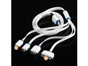 1M 4 in 1 5 Pin Micro USB Cable 30 Pin 8 Pin Note 3 S5 USB Flat Noodle Sync Data Charger Cable for iPhone 4S 5 5S 6 Plus
