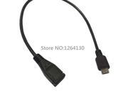 Micro USB Male to Female USB Cable Converter Extension Adapter 0.25M