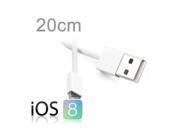 2pcs Lot mini Short 20cm 8pin to USB Cable IOS 8.3 Sync Data Charger Cable For iPhone 6 5 5S for iPad 5 Mini 2 Air iPod Touch 5