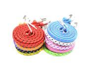 2m 10 Colours Flat Braided Fabic Woven Micro USB Data Sync Charger Cable Cord Wire for iPhone 5 5s 6 6Plus