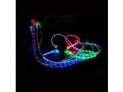 Crystal LED Light Micro USB 2.0 Data Cable Noodle Cable Charger With LED Light For IOS Phones for iphone 5 5s 6 6s