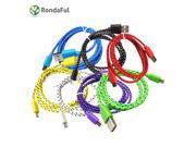 1M 3ft Mobile Phone Cables Mini Micro Usb Cable Durable Braided Charger For Samsung For HTC Nokia Sony
