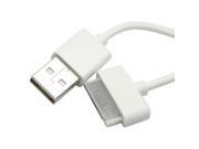 2pcs 1m white USB Sync Data Charger Cable for Apple iPhone 3GS 4 4S 4G iPod nano touch Adapter Drop 37