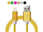 1.5M Luxury Metal Braided Mobile Phone Cables Charging USB Cable Charger Data For iPhone 5 5S 6S 6 6 plus IOS Data accessories