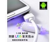 120cm Micro USB Data Sync Charger LED Cable 1.2M for HTC One Nexus G1 G2 G3 Huawei for Samsung Galaxy S3 S4 S5 S6 Note 2 3 4