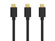 Tronsmart [3 Pack] 1m Durable Premium 20AWG Charge Micro USB Cable for Samsung Nexus LG Motorola and More Black 3.3ft x 3