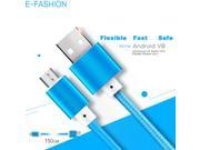 Braided Micro USB Cable Data Sync Charger Cord For Android Galaxy LG V8