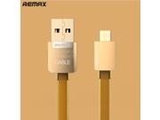 Original Remax 100cm 5V 2.1A High Quality Guarantee Gold Micro USB Cable Fast charging for all Micro USB for Samsung XIAOMI