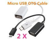 2pcs Universal Mini Micro USB2.0 A To Female USB B OTG Connector Adapter Charger Host Cable For One For GALAXY S3 S4 For Nexus 7
