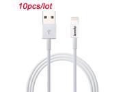 2pcs lot LEMFO MFI Cable Wire 8 Pin USB Date Sync Charging 3ft 1m USB cable for iPhone 6 6s 6 plus 6s iPhone 5 5S White