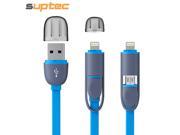 Micro and Lighting 2 in 1 USB Cable Sync Data Charging USB Cable for iPhone 6S Plus 5S 5 iPad for Samsung Xiaomi HTC Sony