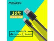 MaGeek Micro USB Cable Fast Charge 5V2A 3m 10ft Extra Long Data Sync for Android Mobile Phone Samsung Galaxy S6 S4 LG HTC Sony