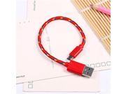 Bank Power Short 20cm Braided Nylon Wire Micro USB Cable Sync Woven Charging Charger Cable for Samsung Galaxy Note LG Xiaomi HTC