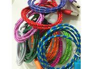1M Flat 8pin usb nylon Braided Sync Data Charging Charger usb Cable For iPhone 5 5S 6 plus For ipad mini ipad 4 air