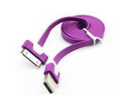2m Luminous Noodles Micro USB Cable 2.0 Sync Data Charge For Mobile Cellphone iPhone 4 4S iPod iPad 2 3
