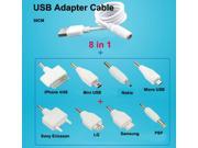 8 in 1 Universal USB Multi Cable Smart Adapter Charger Micro Mini USB Cable For iPhone Samsung Nokia Sony HTC PSP