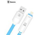 Baseus Dual Port 2 in 1 100cm USB cable For iPhone 5S 6 6s plus iPad mini 1M Micro 8 Pin Charger data Cable For Samsung Android