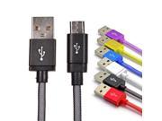 10pcs lot 1M Quality Nets Braided 8Pin V8 Micro USB Fast Charge Data Sync USB Cable for iPhone 5 6 Samsung HTC Sony Android 2A