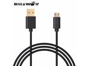 BlitzWolf 3.3ft 1m 2.1A Micro USB Cable Double Sided Side Face USB Data Sync Micro B for Samsung Galaxy S6 S6Edge