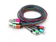 1M 3FT USB Cable Charger Fast Fabric Braided Data Sync Charging Metal Cable for iPhone 6 6S Plus 5 5S IOS 8.04 2pcs lot