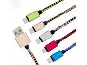 2pcs 2M Nylon Line Metal Plug Fast Charging charge USB Cable for iPhone 6 6s Plus 5 5s iPad mini 8pin IOS9