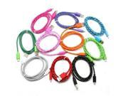 10 pc lot 2mStrong Fabric Braided Micro USB Cable Sync Nylon Charger Cable For Samsung Galaxy S3 i9300 S4 S6 Note 2 4