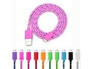 HOT 2m Nylon Braided Micro USB Cable Charger Data Sync USB Cable Cord for iPhone 6 6s Plus 5s Samsung Sony Xiaomi