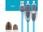 Factory Cheap Multi Function Hight Speed 1M Micro 2 in 1 USB Cable Data Transmit Charging Cable