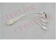 5 in 1 USB Cable Universal Cell Phone USB Cable core 1 to 5 for Samsung for iphone 4 5 6 ipad HTC MP3 MP4 Android phone