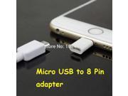 Android Micro USB Cable to 8 Pin Adapter Converter Charger Charging Sync Data For Apple iPhone 5 5C 5S SE 6 6S Plus