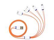 Universal Portable USB 4 in 1 Charge Cable Multi Charger Cable for HTC Samsung Sony xiao mi Hua wei iphone 4 4s 5 5s 6 ISO 9.0