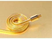 Original Remax Brand Gold Color Micro USB Cable Fast Charing Double Sides 100cm Flat Data Wire Quality Guarantee