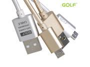 GOLF Micro USB Cable 2A 2M Metal Braided Cord Data Sync Wire Charger For Samsung Galaxy S4 S3 HTC Microusb