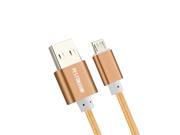 1m Braided Nylon Micro USB Cable For iPhone 2.1A Charging Data Sync USB Cable Wire For Android Phones