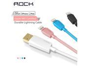 ROCK Original MFI certified Lightning to USB Cable For iPhone 5 5s SE 6 6s iPad Nylon Fibre Fast charging iPhone Cable USB data