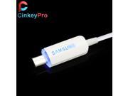 CinkeyPro 1M LED Light Micro USB Cable Charging High Quality Mobile Phone Cables Charger Data For Samsung Galaxy Android